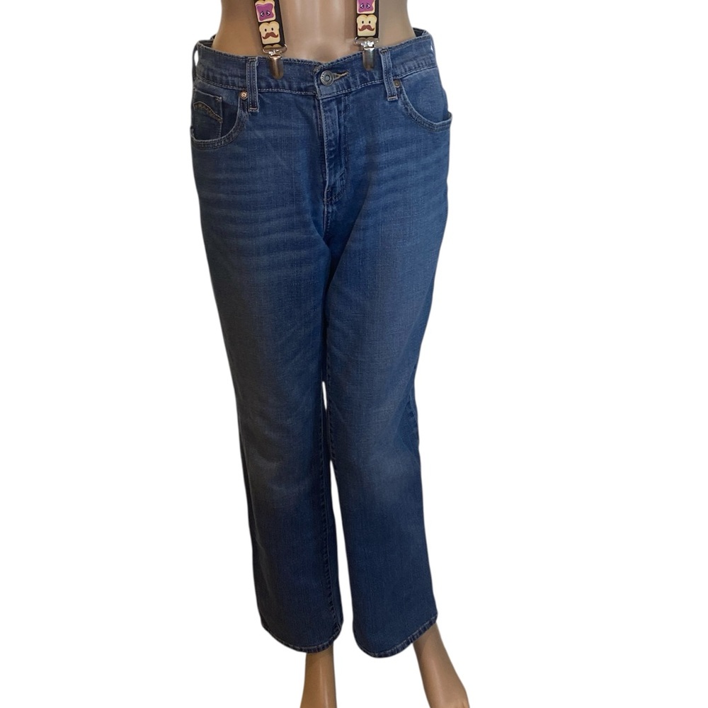 Women's Levi's Levis 505 Medium Blue Wash Denim Jeans Straight Leg Size 10M VGC